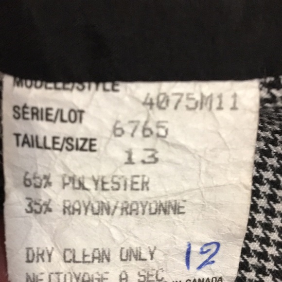 Vintage Houndstooth Vest Waistcoat Size 12 - Picture 9 of 10